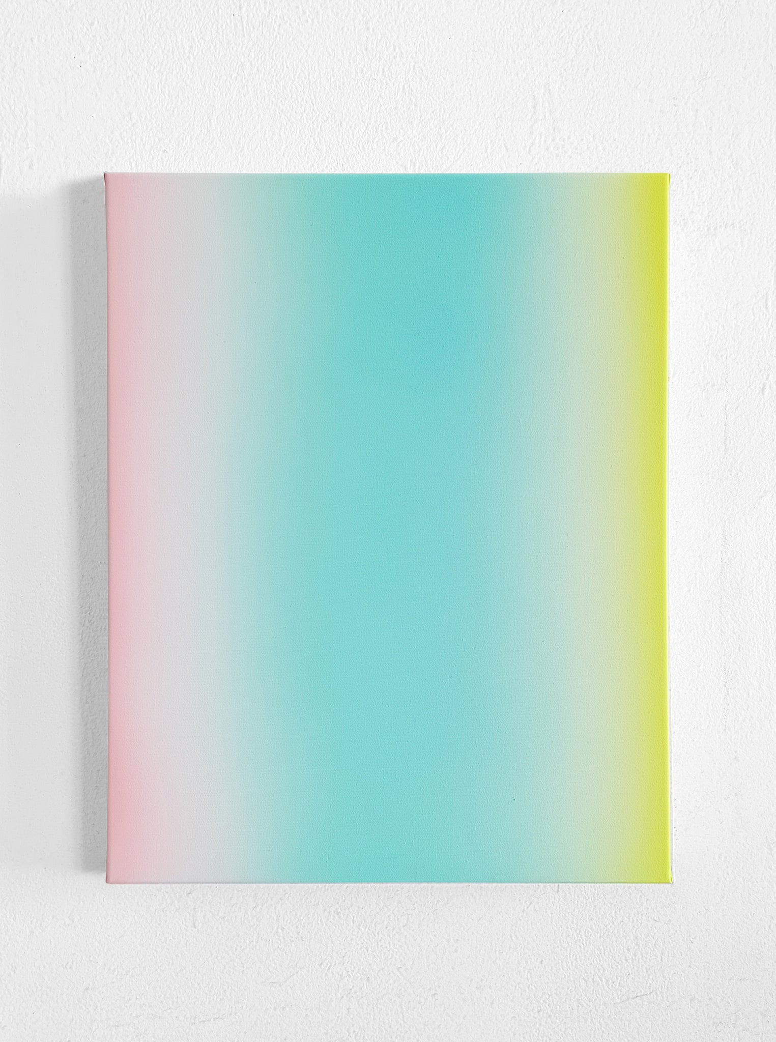 Untitled, 2025. Acryl on canvas. 40 x 50 cm  (yellow pink turquois)