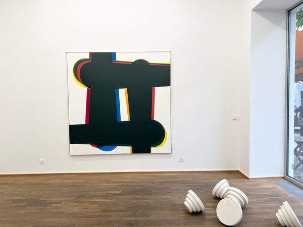 Rainer Splitt  Untitled, 2021  Pouring from 4 sides, 200 x 200 cm, framed