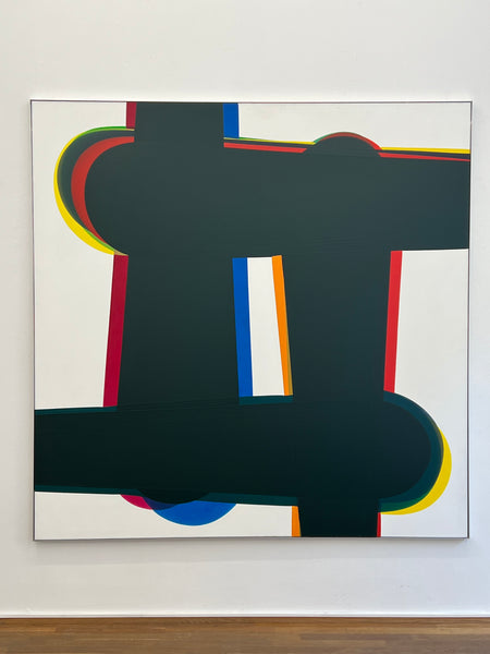 Rainer Splitt  Untitled, 2021  Pouring from 4 sides, 200 x 200 cm, framed