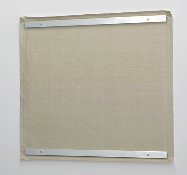 Quentin Lefranc What we do is secret!, 2013 alumium and free linen canvas, 90 x 90 cm